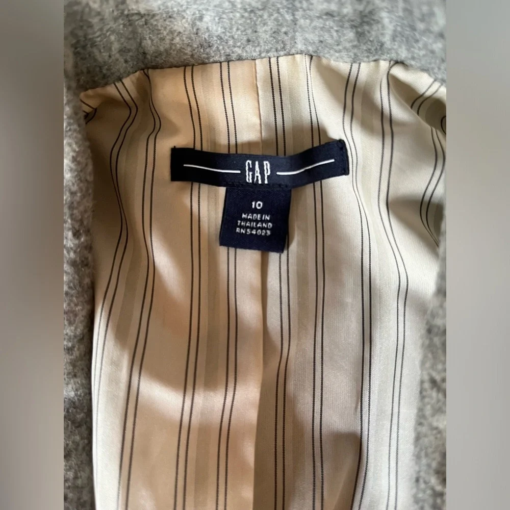 Women’s Gap wool blend gray single button blazer business casual preppy sz 10